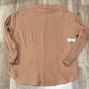 NWT Old Navy Women's light tan Brown Long Sleeve Top small